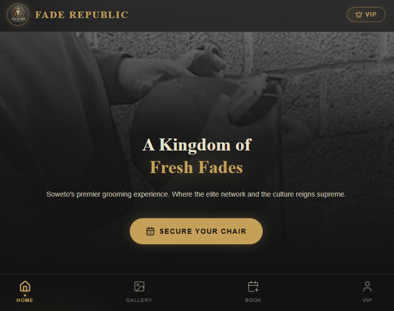Fade Republic Booking Engine