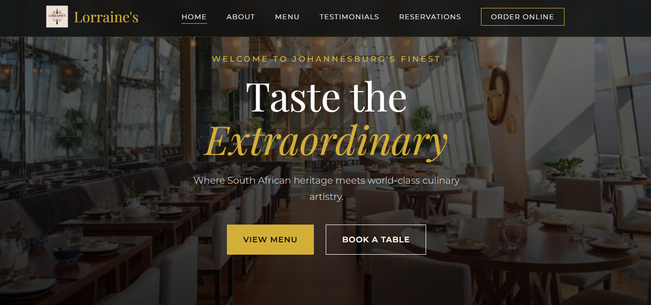 Lorraine's Restaurant UI