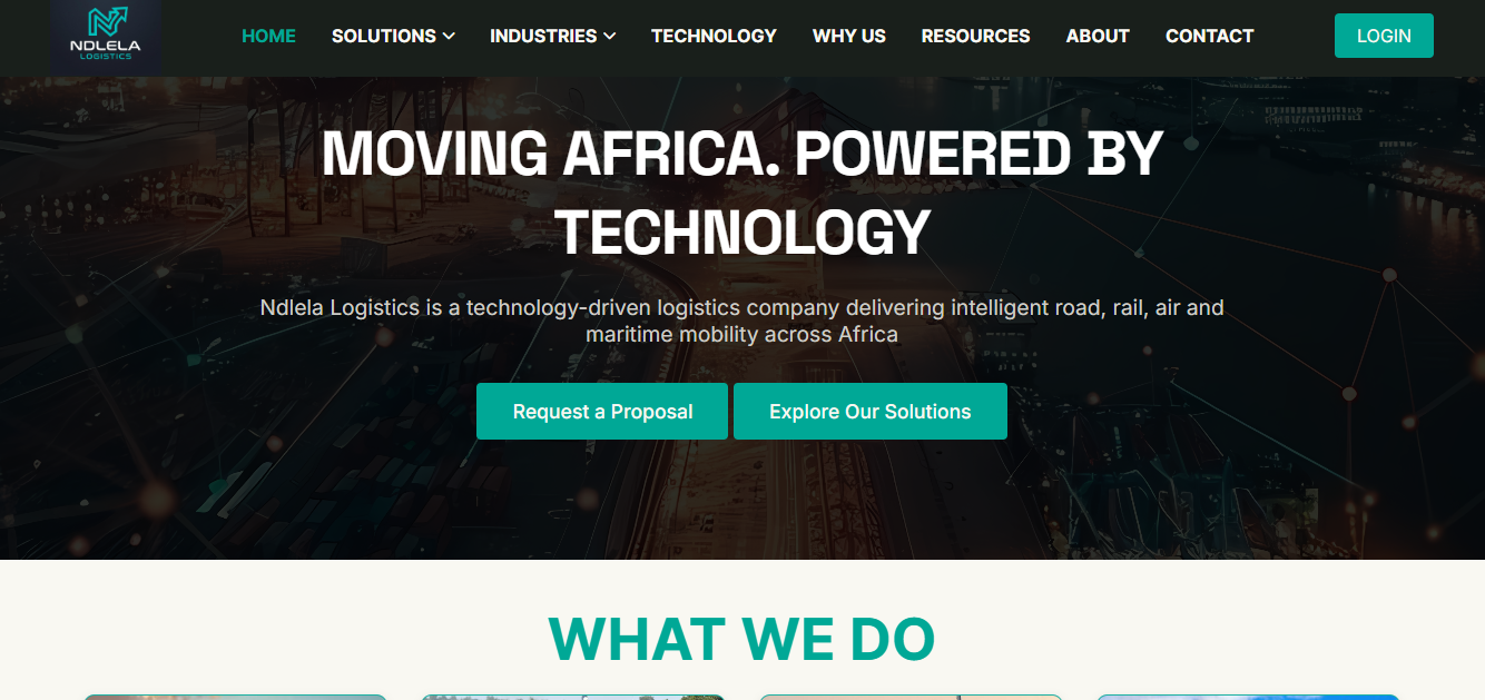 Ndlela Logistics SaaS Interface
